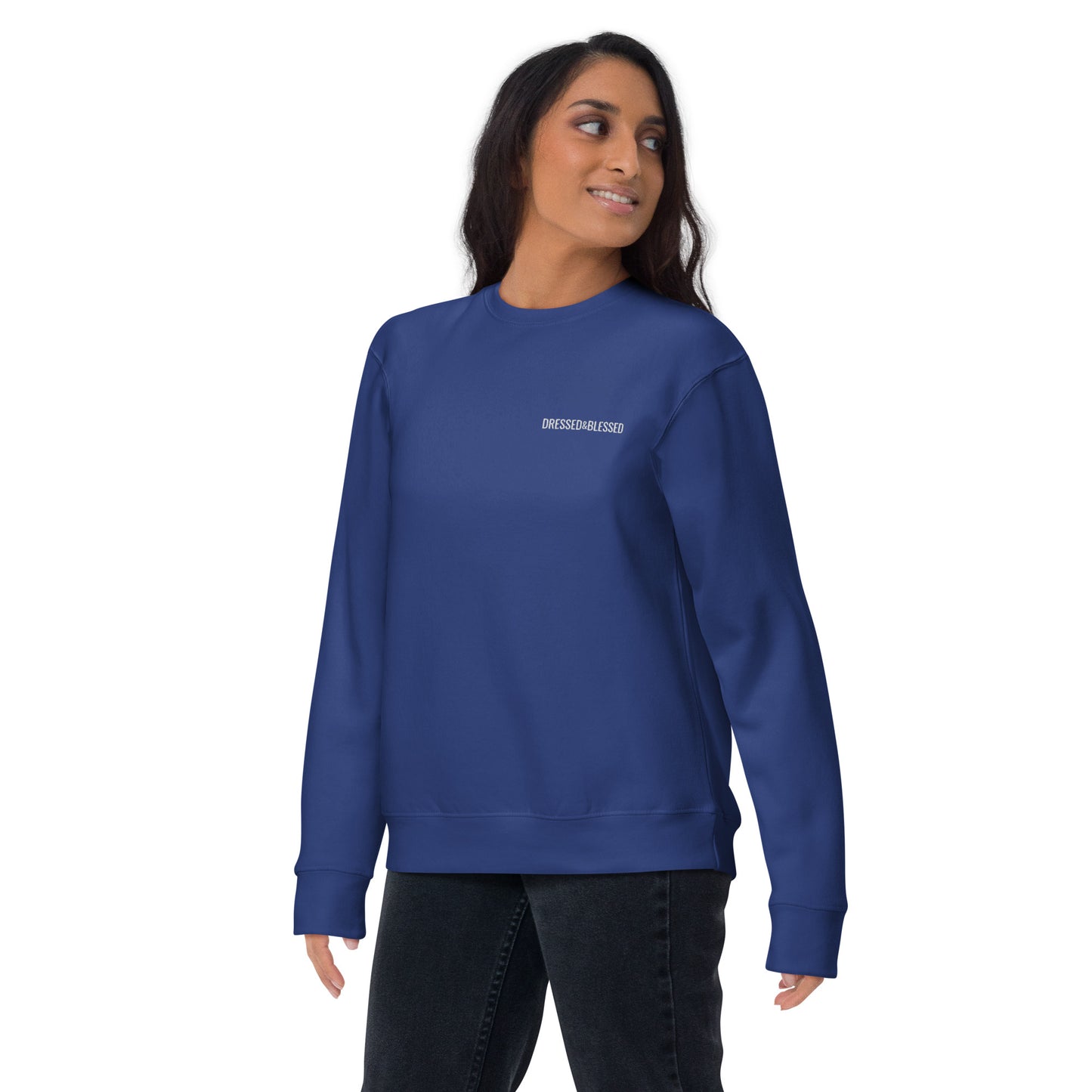 Counting Blessings Crewneck Sweatshirt - Black/Team Royal/Vintage Black